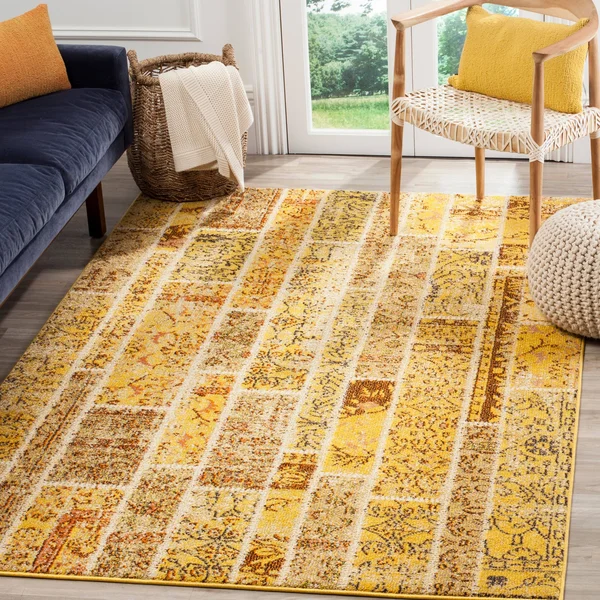 Safavieh Monaco Yellow Contemporary Rug - 9& x 12&