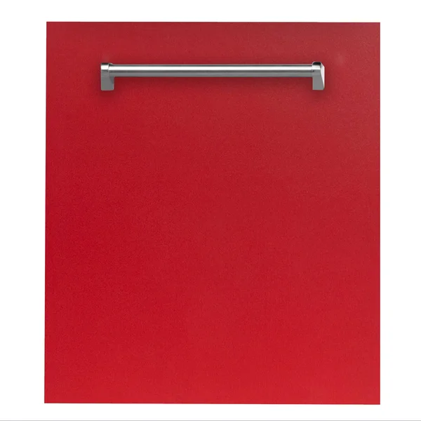 ZLINE Kitchen & Bath 24-in Dishwasher Panel in Red Matte with Traditional Handle (DP-RM-24)