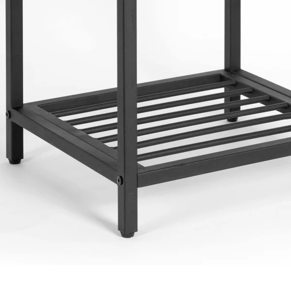 Glamour Home Ailis 57x22 Pine Wood Metal Frame Etagere Bookcase Shelf Media Center - Brown