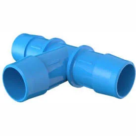 Eldon James 1x22 Barbed Equal Tee, Antimicrobial Natural Kynar