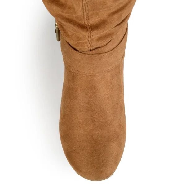 Journee Collection Women's Shelley-6 Wide-Calf Boot - Color: Brown, Size: 9.5