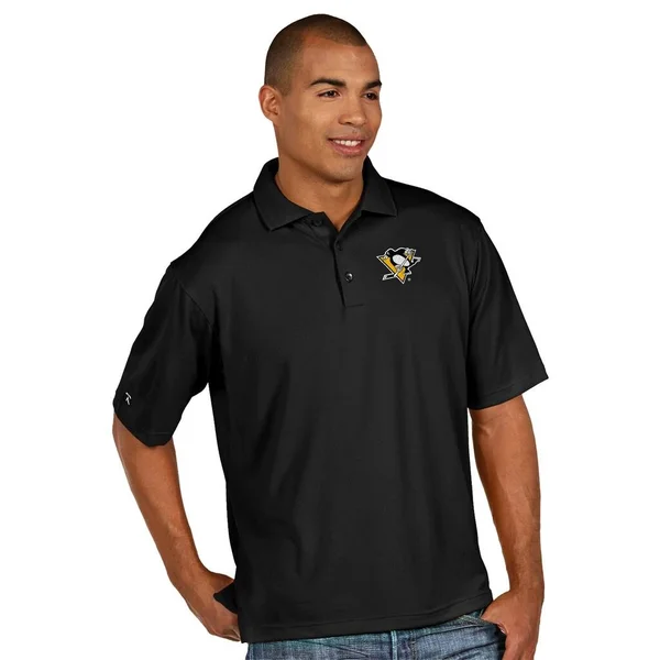 Men's Antigua Pittsburgh Penguins Xtra-Lite Polo - Size: Small, Black