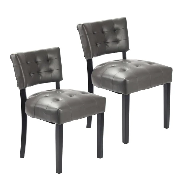 Porthos Home Set of 2 Dining Chairs - Modern Side Chairs for Dining Room (Black)