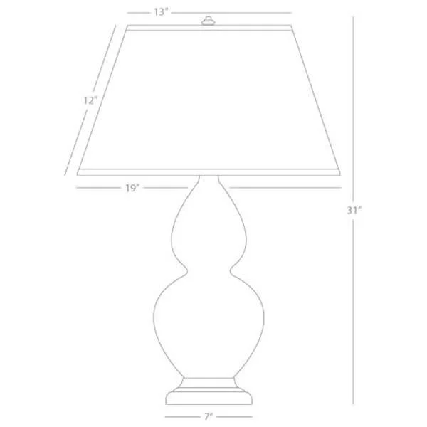 Robert Abbey Lighting 1676X Double Gourd - Table Lamp Baby Blue