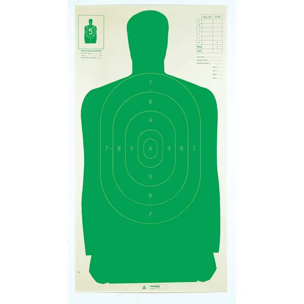 Champion LE B27CB Paper Silhouette Green Target - 24x22 x 45x22 - 100 pack