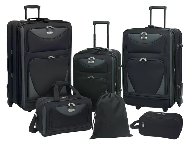 Travelers Club Skyview 6-Piece 2-Tone Luggage Set, Black