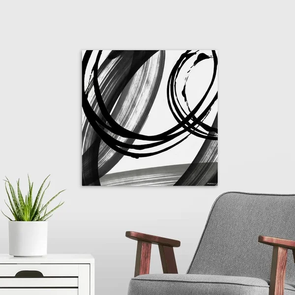 Black and White Pop I - Canvas Wall Art, 20x20, Great Big Canvas