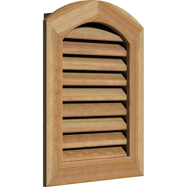 Ekena Millwork GVWAR12X2801RFUWR 12x22W x 28x22H Arch Top Gable Vent (17x22W x 33x22H Frame Size): Unfinished - Functional, Rough