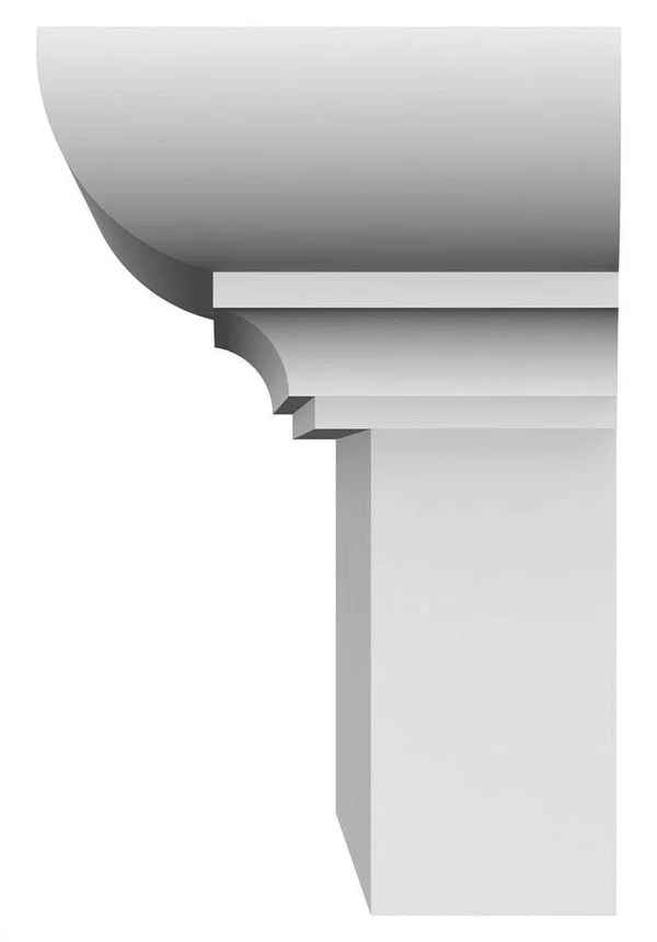 Ekena Millwork CRH06X157ST-1 157x22 Bottom Width x 161 3/4x22 Top Width x 6 1/4x22H x 1 3/4x22P Strickland Crosshead