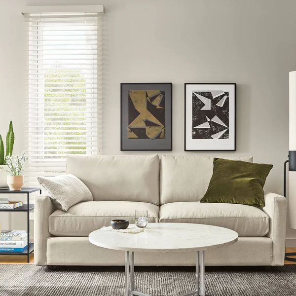 Room & Board, Modern Cedric Floor Lamp 48H in Graphite White