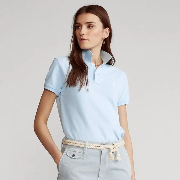 Ralph Lauren Women's Classic Fit Mesh Polo Shirt - Size S in Elite Blue