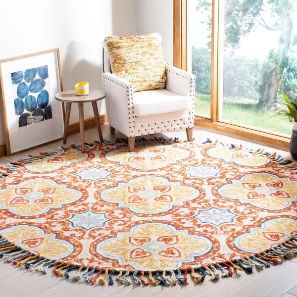 Safavieh Aspen 217 Beige/Rust 7& x 7& Square Area Rug