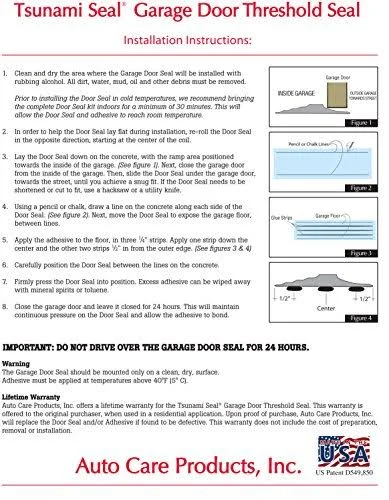 Tsunami Seal 20 ft. Black Garage Door Threshold Kit 53020