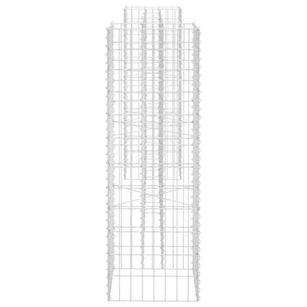 vidaXL H-Shaped Gabion Planter Steel Wire 223.6x22x15.7x22x47.2x22