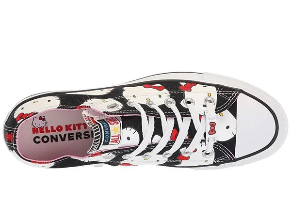 Converse Women's Chuck Taylor All Star Hello Kitty Ox Casual Shoes, Black - Size 8.5