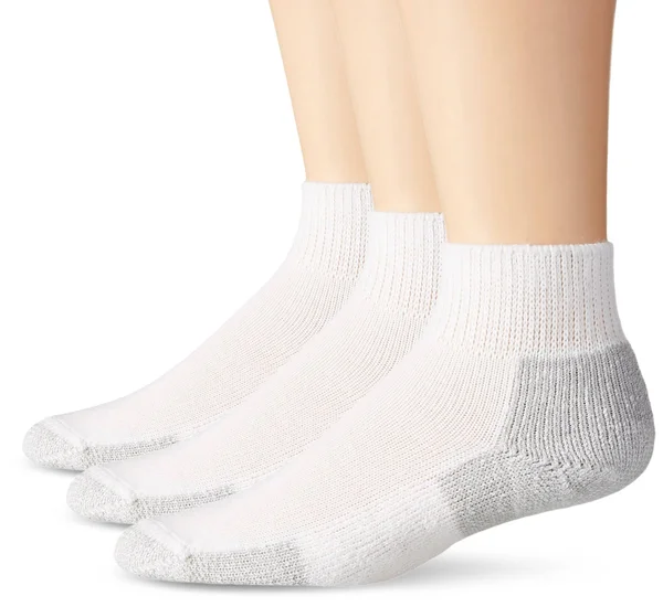 Thorlos Unisex JMX Running Thick Padded Ankle Sock - White 3 Pack, Medium