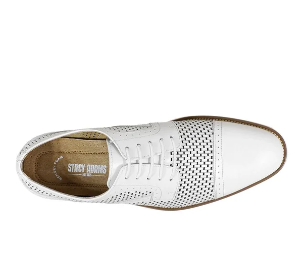 Stacy Adams Shoes Ellery Cap Toe Oxford White Size 12