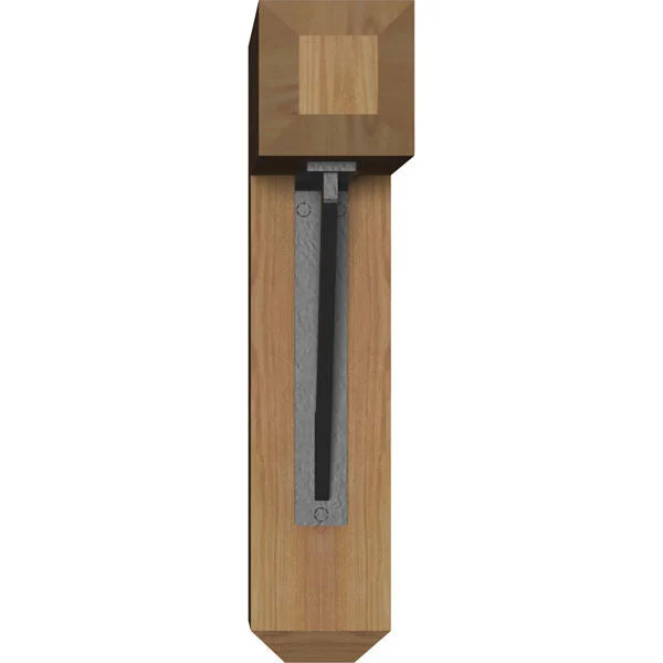 Ekena Millwork 3 1/2x22W x 15 1/2x22D x 18x22H Traditional Craftsman Ironcrest Smooth BRACKET - Western Red Cedar (1 1/2x22W x 7
