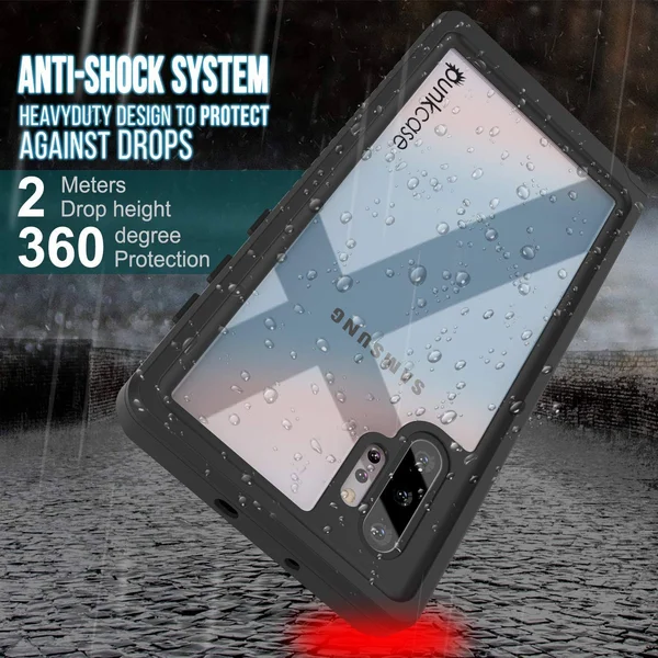 Galaxy Note 10+ Plus Case, Punkcase [Extreme Series] Armor Cover w/ Built in Screen Protector [Light Blue] - Light Blue