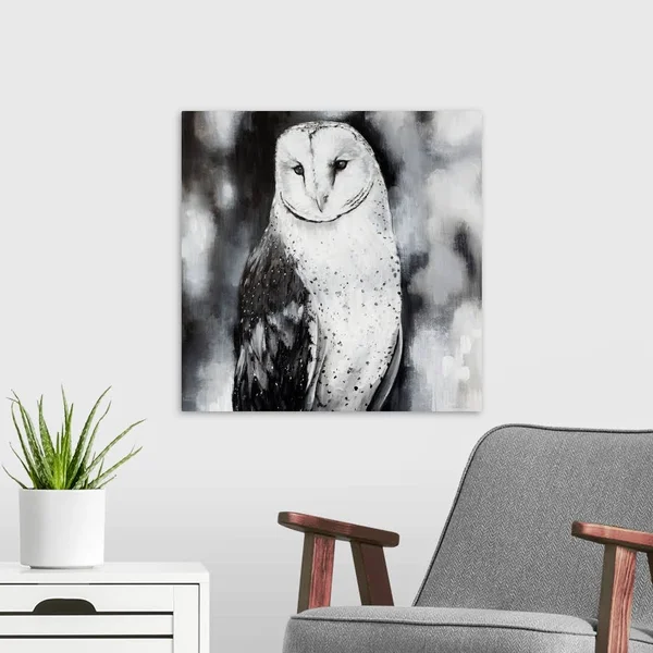White Owl, Canvas Wall Art, 20x20, Great Big Canvas