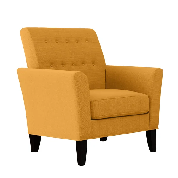 Copper Grove Larrea Button-Tufted Modern Arm Chair - Mustard Yellow