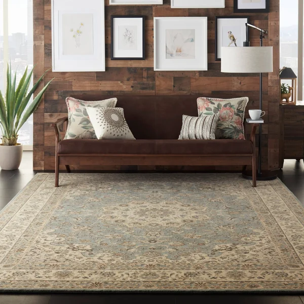 Copper Grove Natrang Floral Area Rug - Grey/Ivory 2&6x22 x 12& Runner