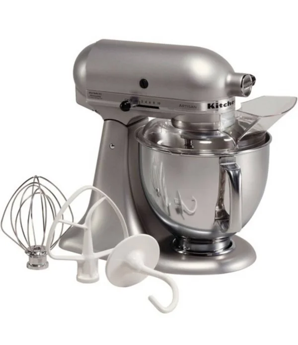 KitchenAid Artisan 5 Qt. Stand Mixer with Pouring Shield KSM150PS, Silver Metallic