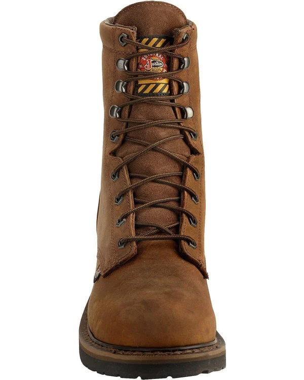 Justin Boots Men's Wyoming Steel-Toe Work Boots - Brown