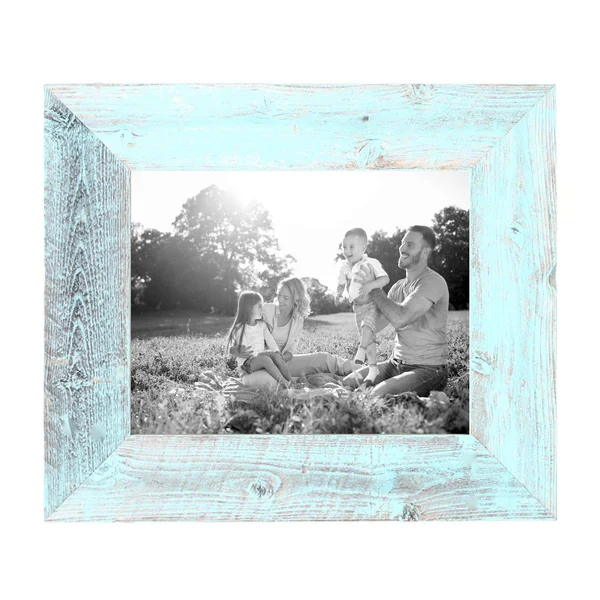 BarnwoodUSA - Farmhouse Picture Frame with 3 inch Wide Frame, 100% Reclaimed Wood (8.5x11, Robins Egg Blue)