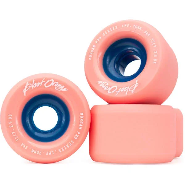 Longboard Wheels Blood Orange Morgan Pro 70mm 4-Pack (Coral)