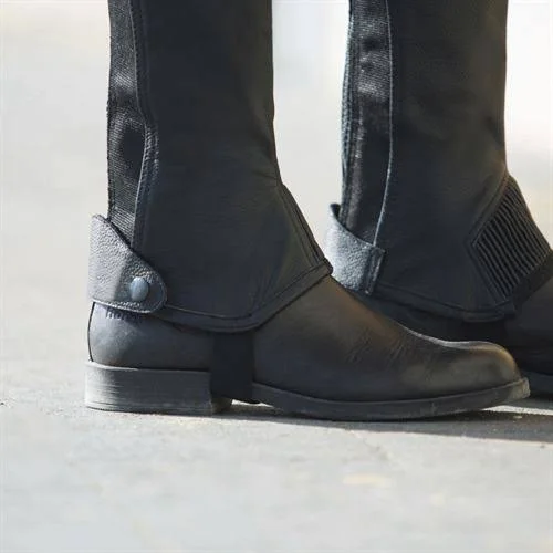 Horze Leather Half Chaps - Xs - Dark Brown