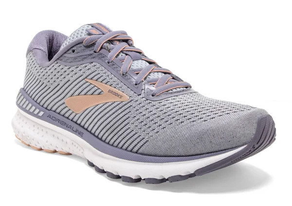 Brooks Women's Adrenaline GTS 20 - Grey - Pale Peach - White - 5.5 - 2E