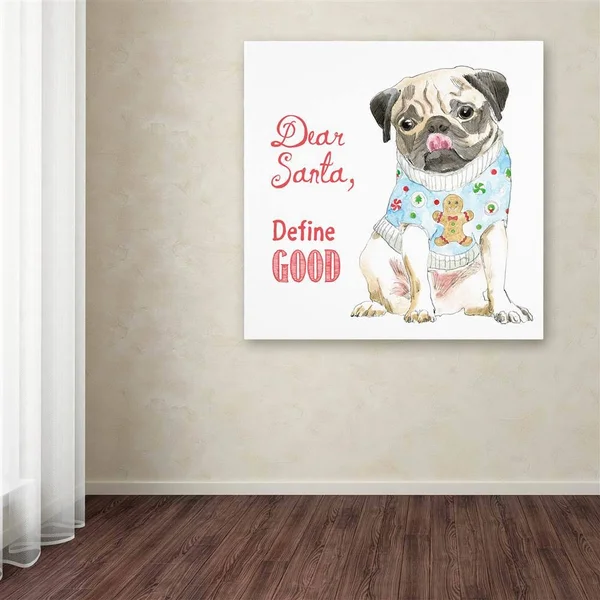 Trademark Art Beth Grove 'Glamour Pups Christmas III' Canvas Art