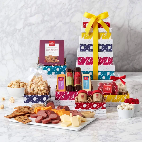 Premium Happy Birthday Gift Tower, Hickory Farms