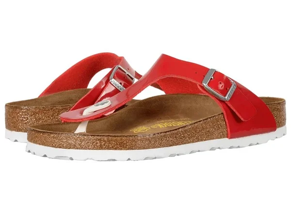 Birkenstock Women's Gizeh Birko-Flor Tango Red Patent