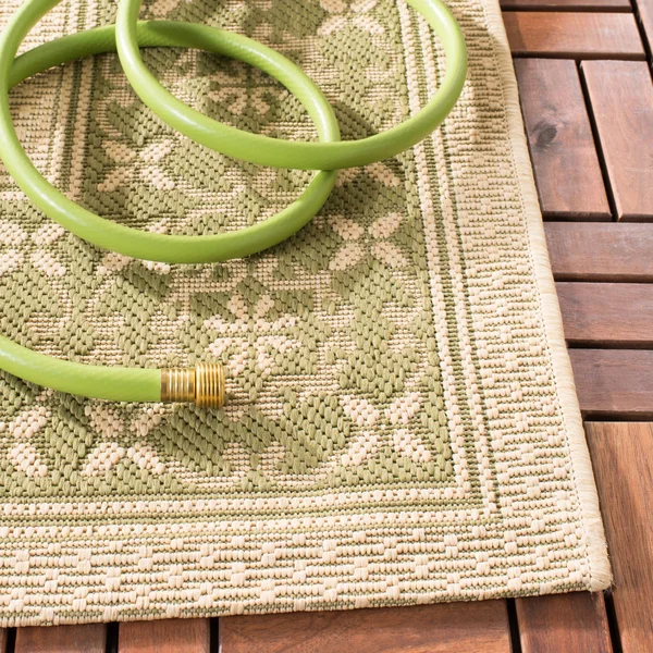 Safavieh 4& x 5&-7x22 Courtyard CY6003-14 Cream, Green Rug