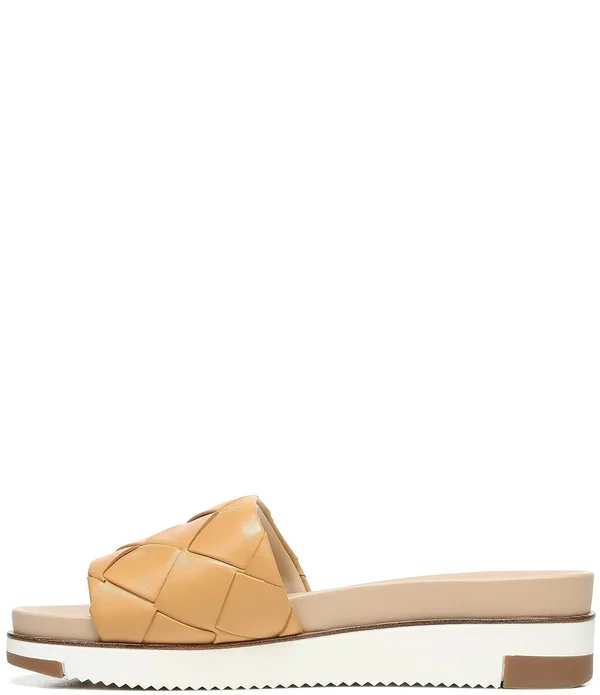 Sam Edelman Adaley Woven Leather Platform Slide Sandals - 9M