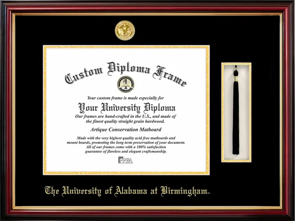 Campus Images AL995PMHGT-1714 14 x 17 in. University of Alabama Birmingham Tassel Box & Diploma Frame