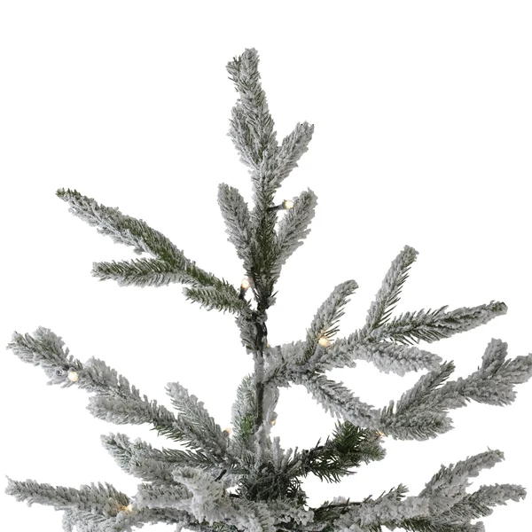 Northlight 7.5' Pre-Lit Medium Flocked Winfield Fir Artificial Christmas Tree - Warm White LED Lights