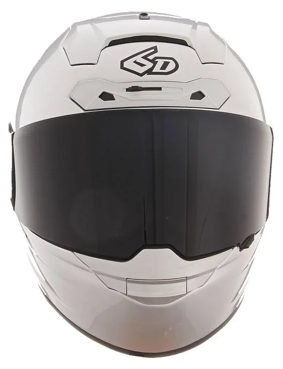 6D ATS-1R Solid Gloss Silver Helmet, Size: Xs