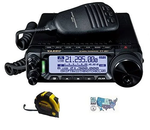 Bundle - 3 Items - Includes Yaesu FT-891 Hf/6m Mobile Radio with The New Radiowavz Antenna Tape (2m - 30m) and Ham Guides Quick
