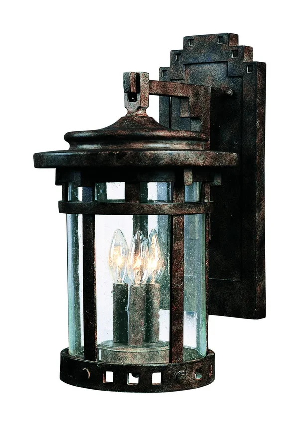 Maxim 3134CDSE - Santa Barbara Cast, 3-Light Outdoor Wall Lantern, Sienna