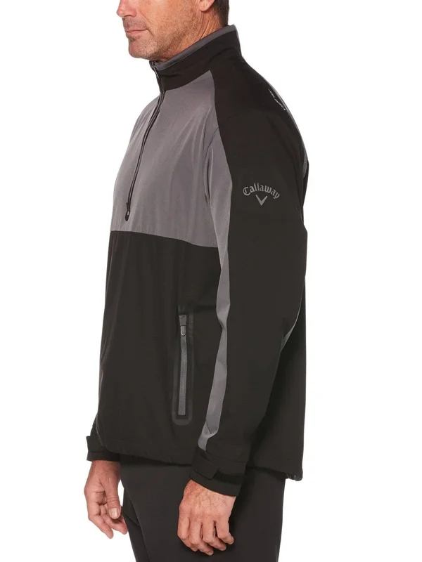 Callaway Men's Swing Tech 1/4 Zip Color Block Windshirt Size 3XL, Caviar