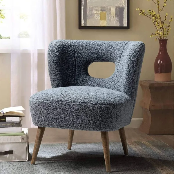 14karat Home Mini Vegan Wingback Chair, Mustard, Size: Medium, Yellow