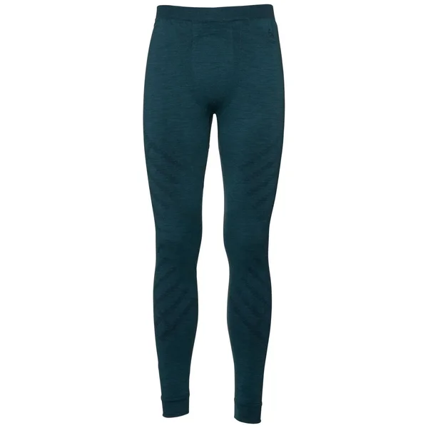Odlo Natural + Kinship Warm sUw Thermal Pants (Blue Coral Melange, XL)