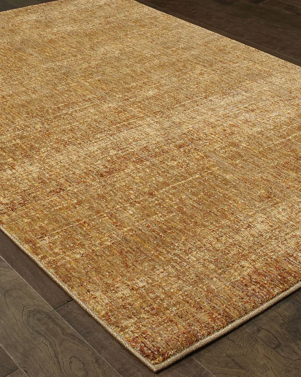 Oriental Weavers Atlas 8033R 5&3x22 x 7&3x22 Gold Area Rug