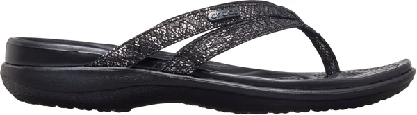 Crocs Women's Capri Strappy Flip Flops - Black