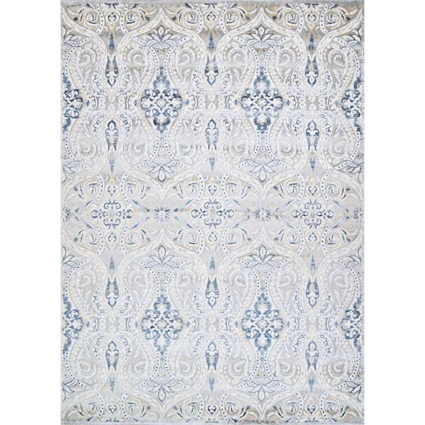 Larache Interlace Area Rug - 9&10x22 x 13&2x22 - Gray-Ivory