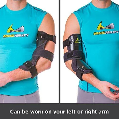 Braceability Cubital Tunnel Syndrome Elbow Brace - Splint to Treat Pain from Ulnar Nerve Entrapment, Hyperextended Elbow Prevent