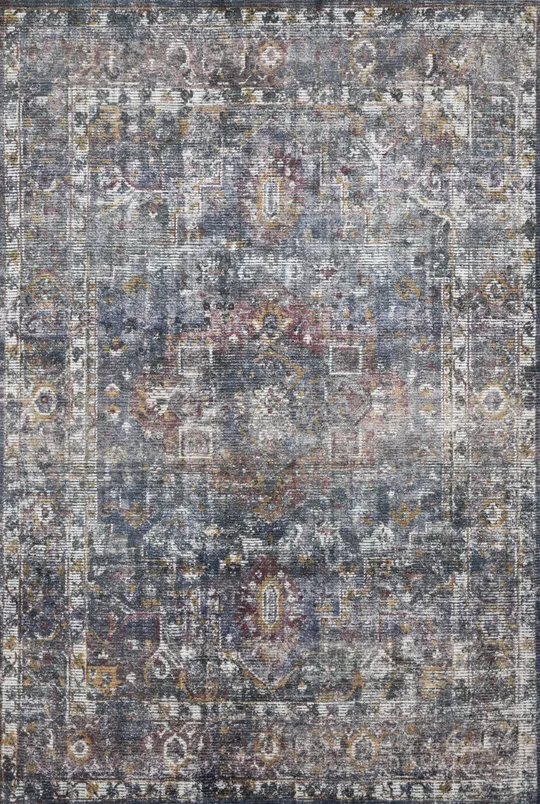 Loloi Rumi RUM-04 5& x 7&6x22 Navy - Multi Rug